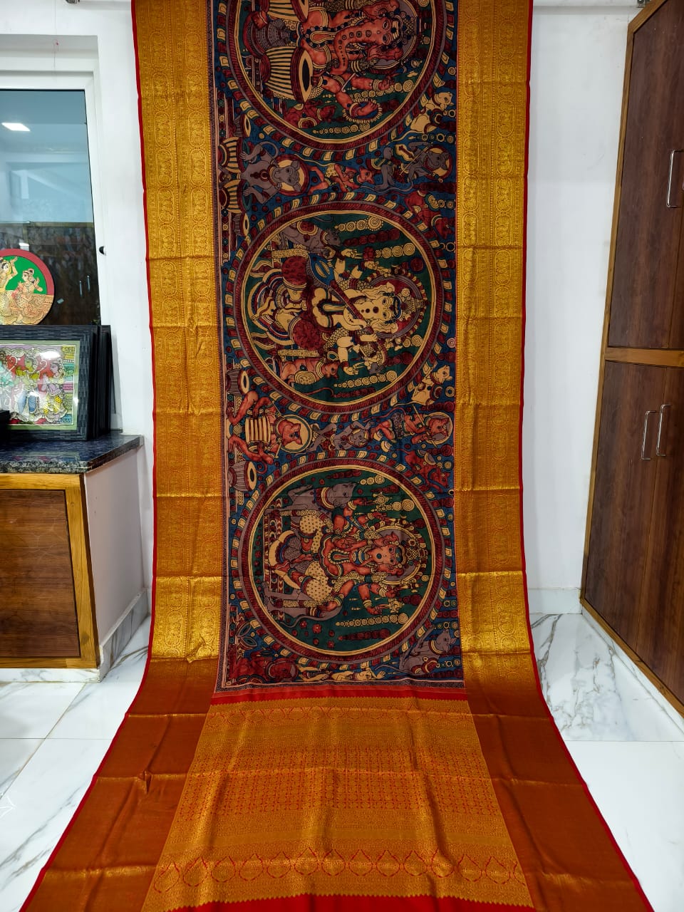 Kanchipuram Kalamkari pattu Sarees story theme