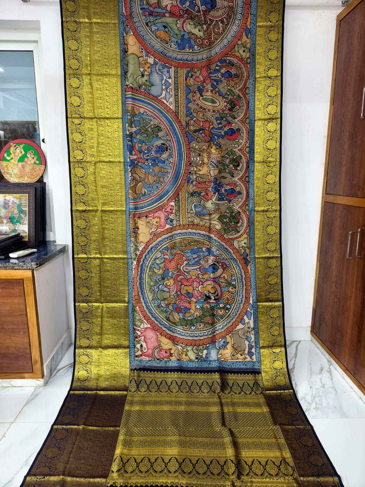 Kanchipuram Kalamkari pattu Sarees story theme