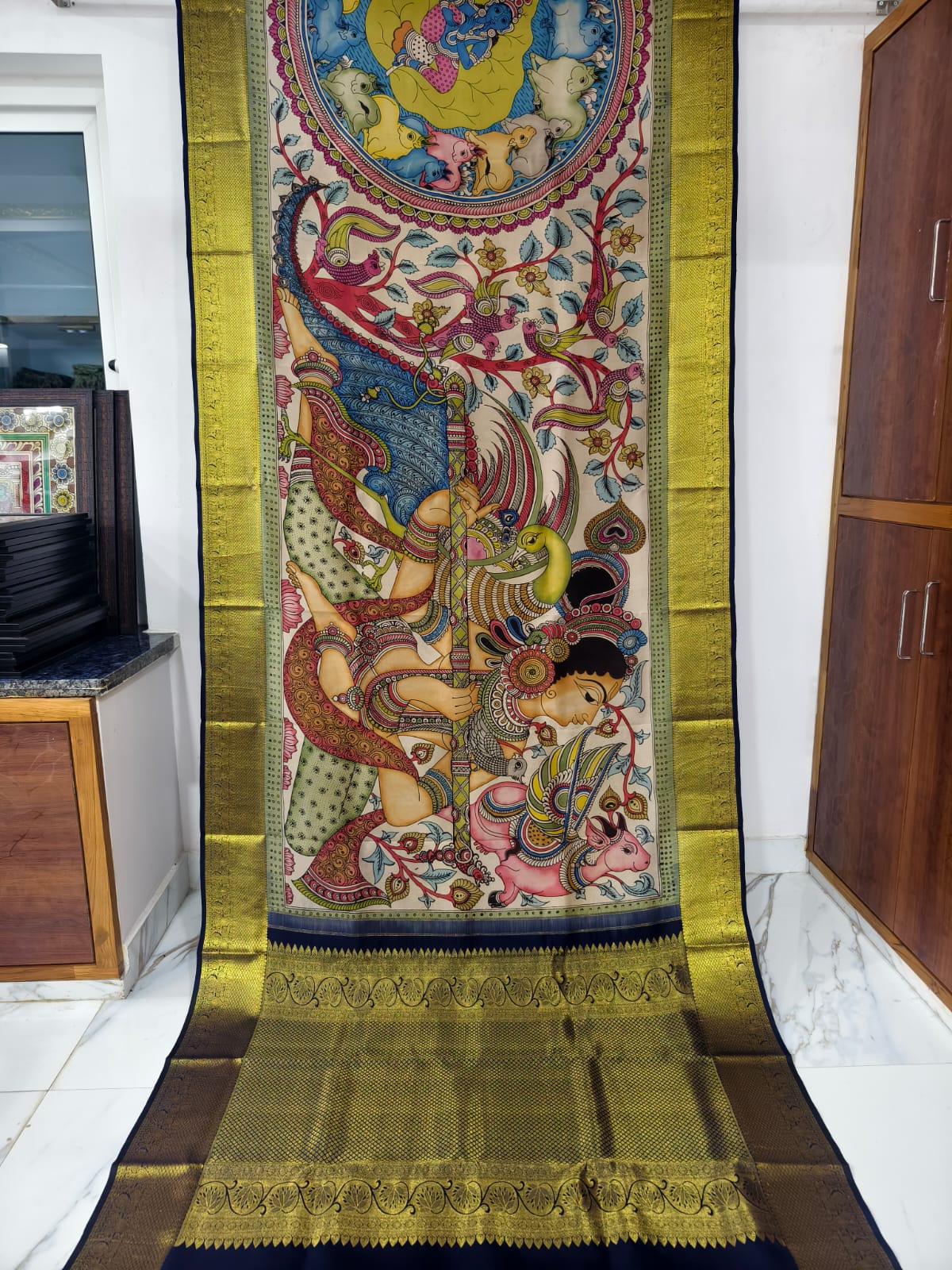 Kanchipuram Kalamkari pattu Sarees story theme