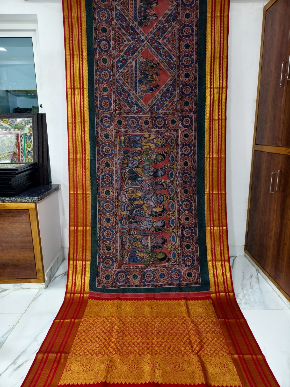 Kanchipuram Kalamkari pattu Sarees story theme