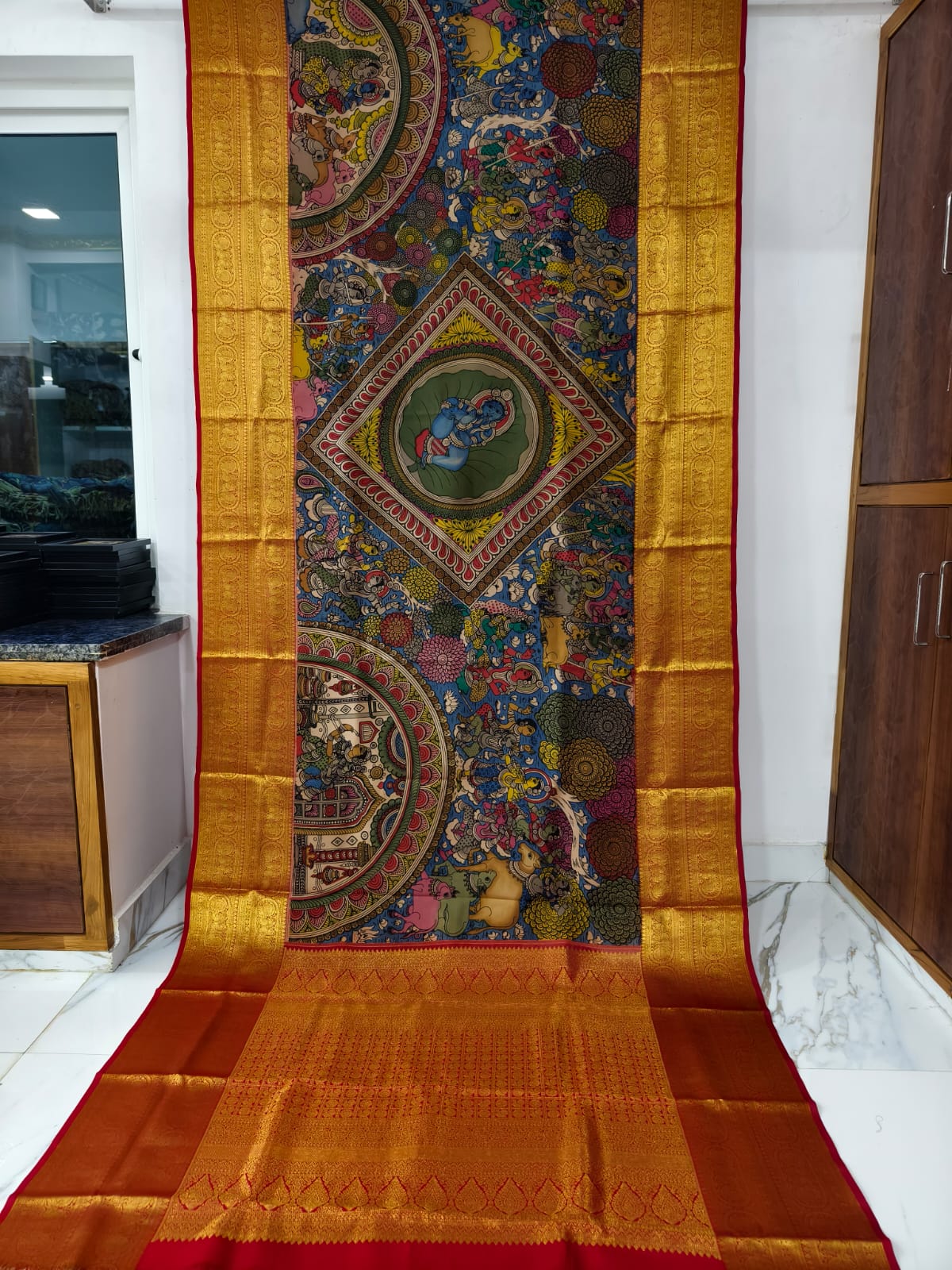Kanchipuram Kalamkari pattu Sarees story theme