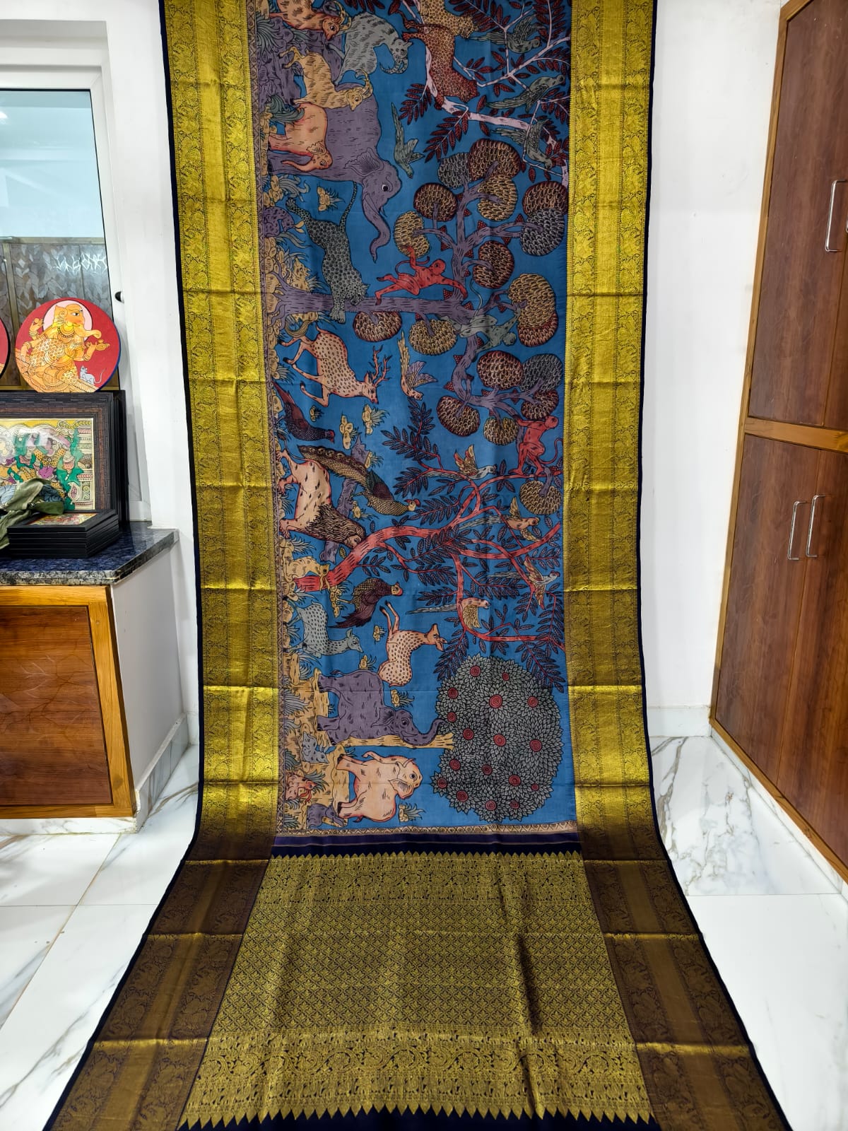 Kanchipuram Kalamkari pattu Sarees story theme