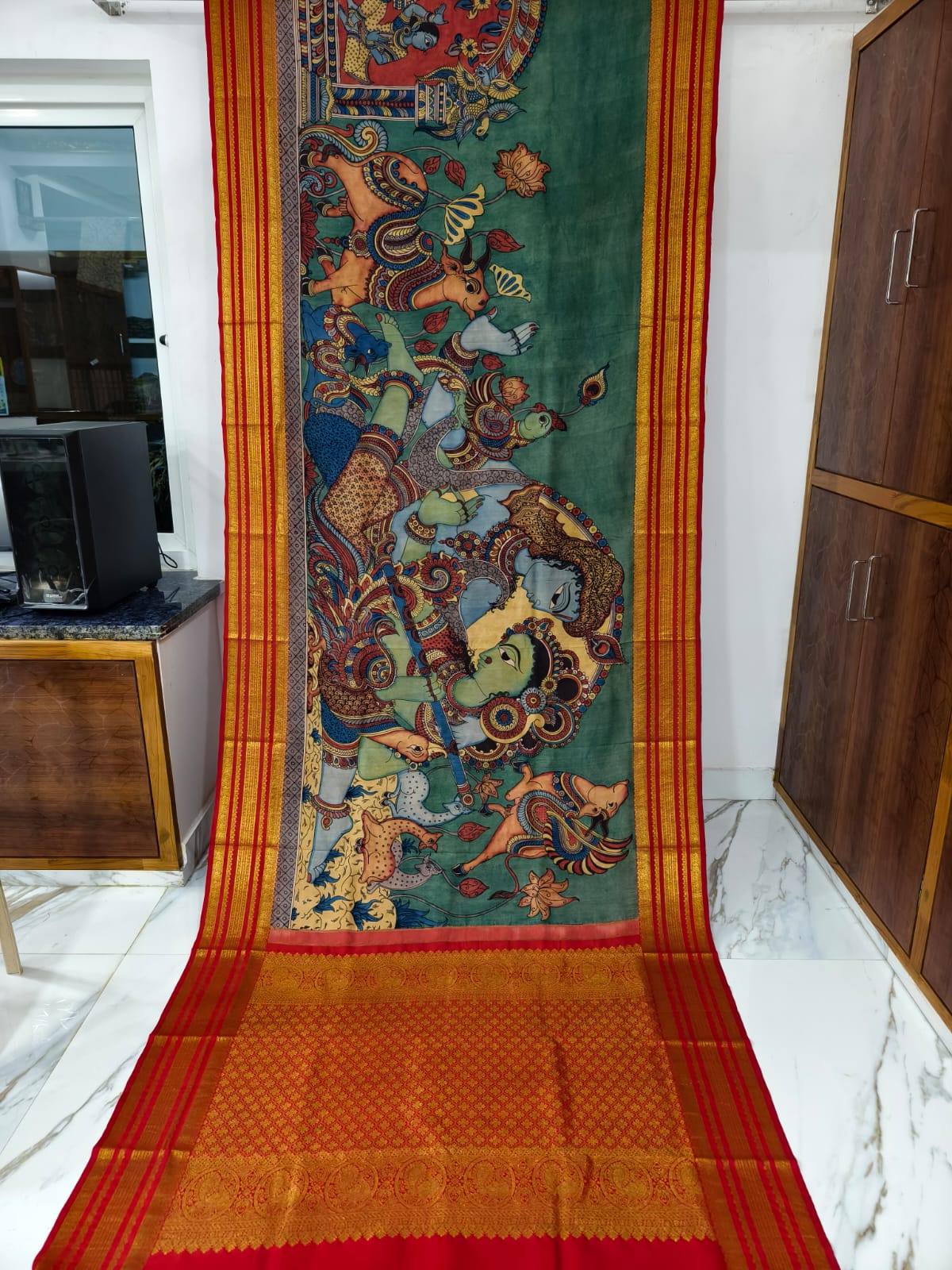 Kanchipuram Kalamkari pattu Sarees story theme