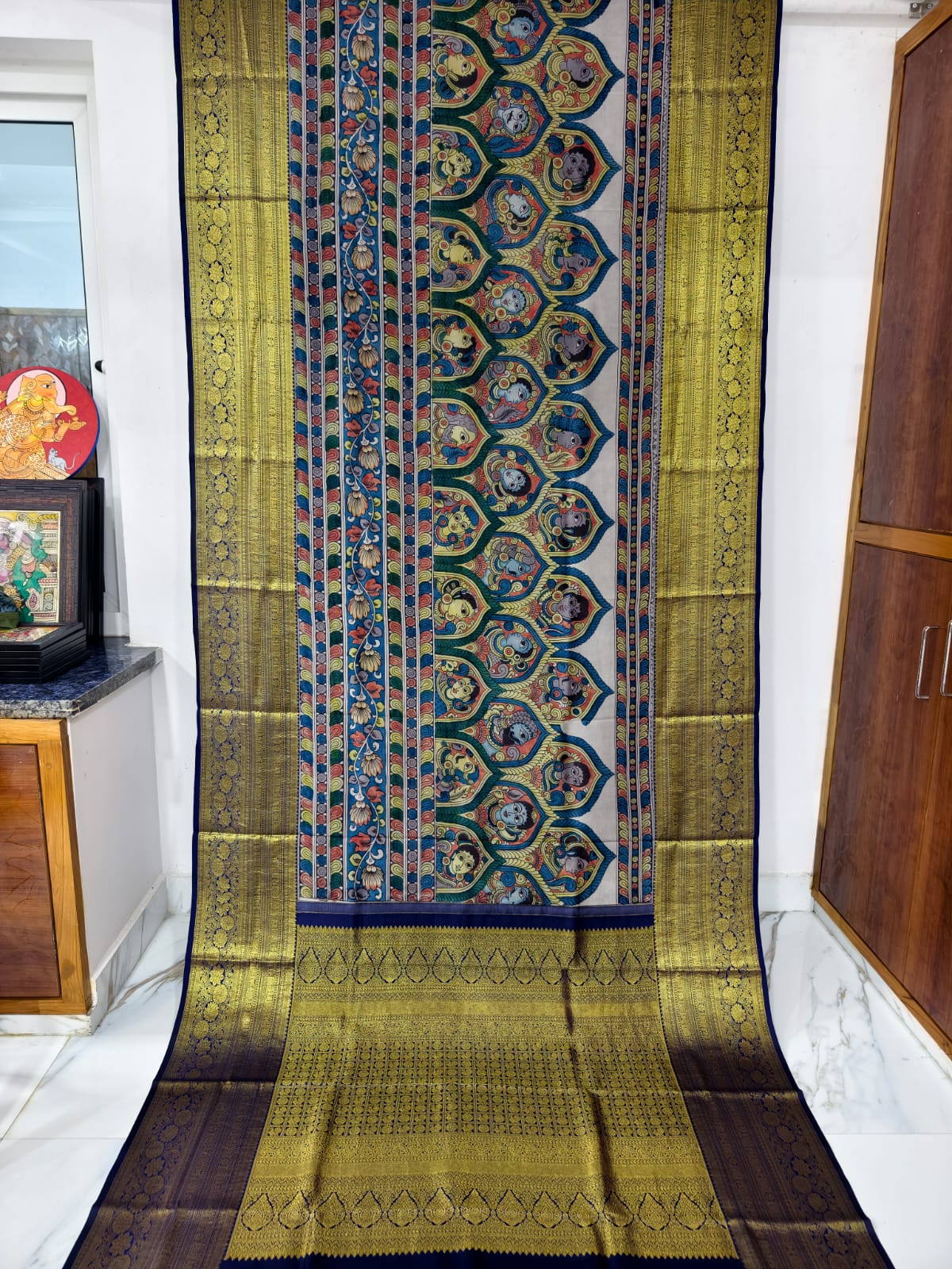 Kanchipuram Kalamkari pattu Sarees story theme