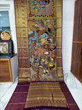 Kanchipuram Kalamkari pattu Sarees story theme