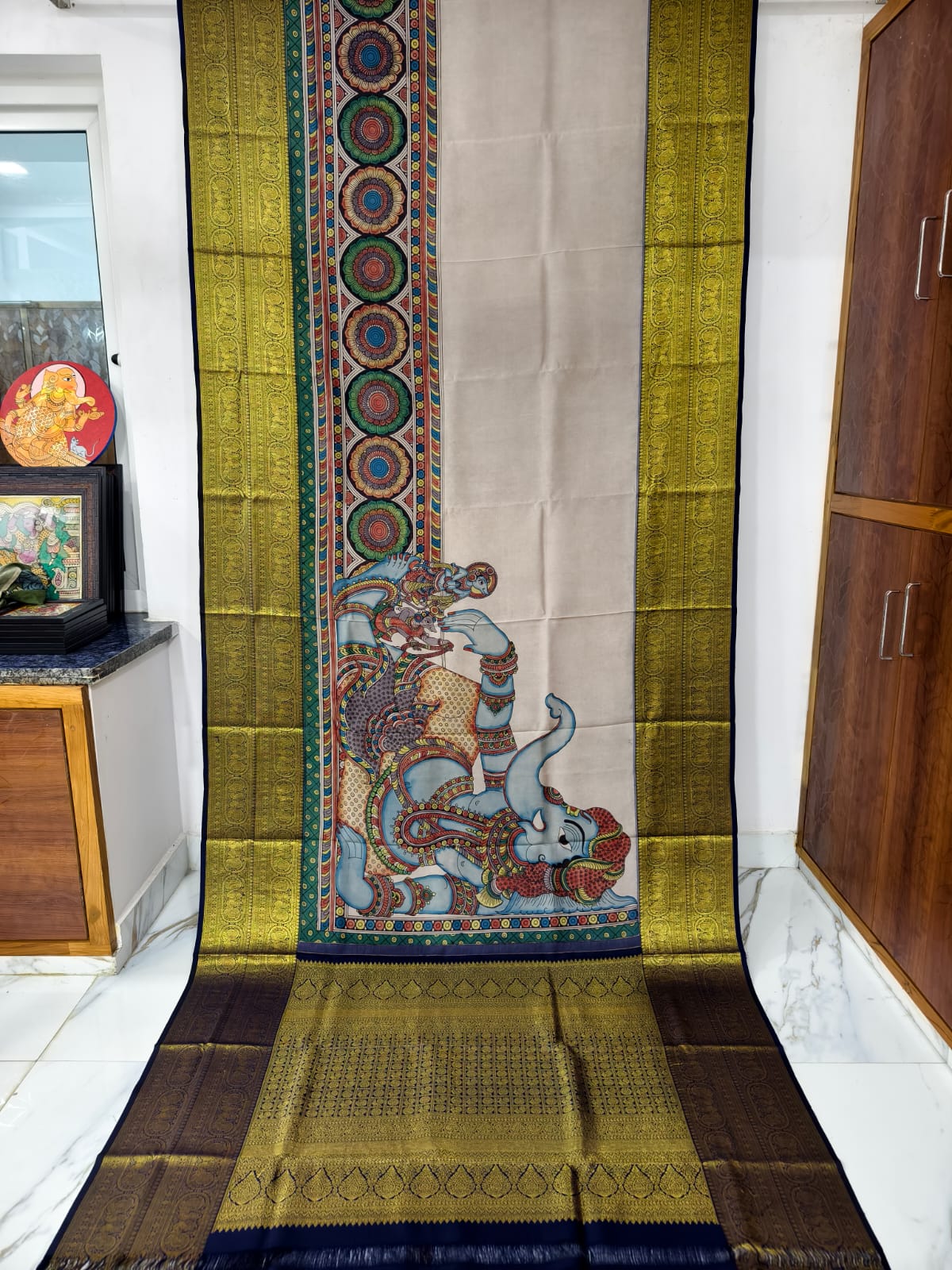 Kanchipuram Kalamkari pattu Sarees story theme