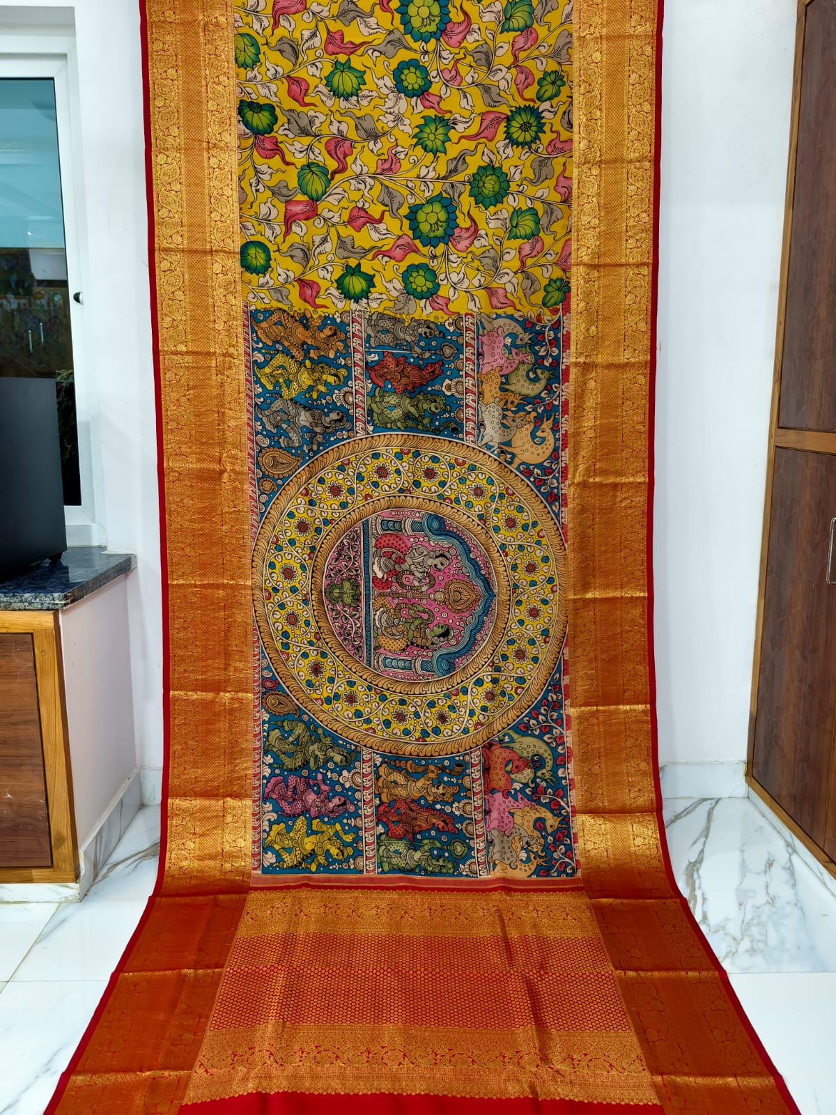Kanchipuram Kalamkari pattu Sarees story theme