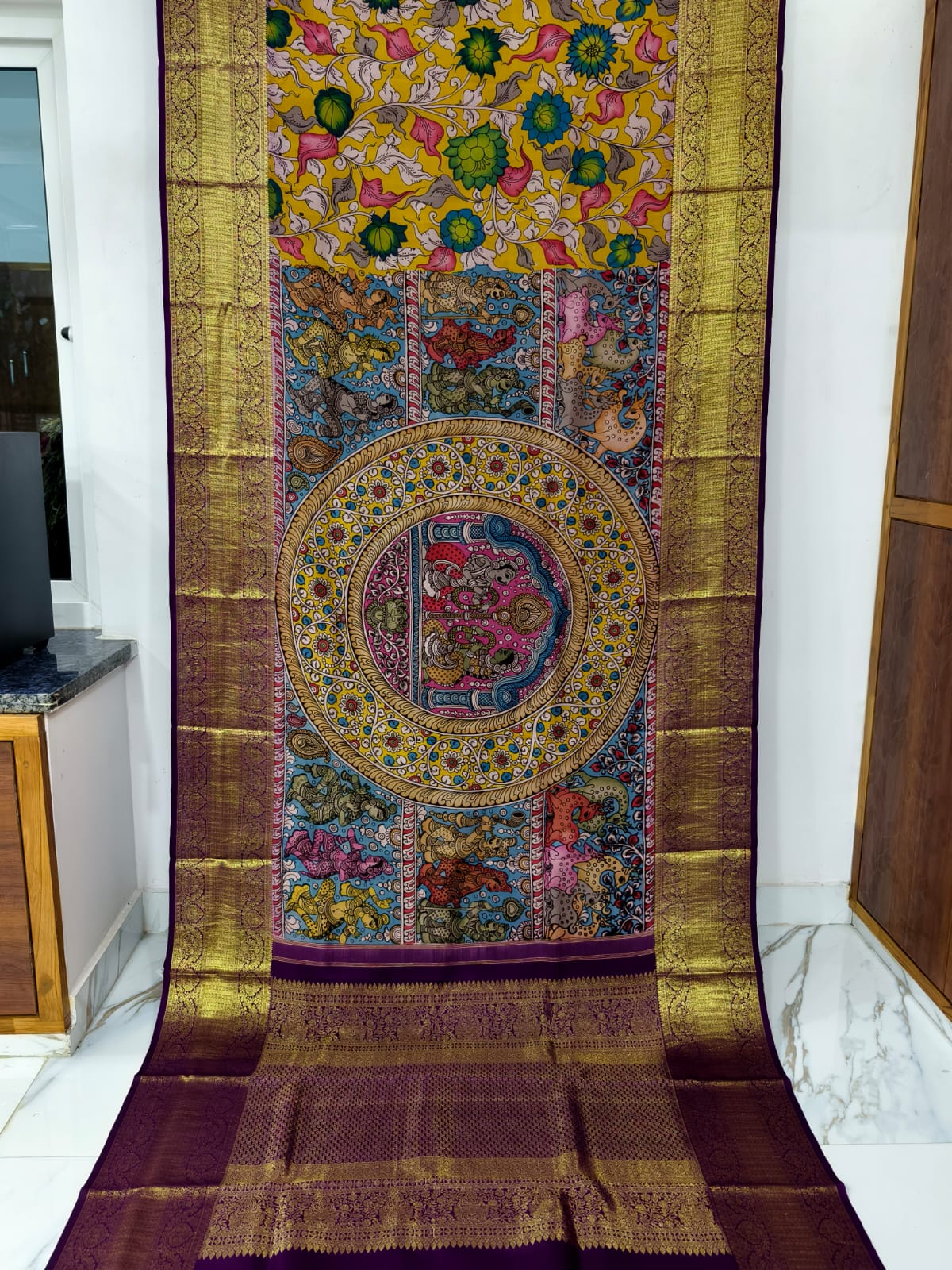 Kanchipuram Kalamkari pattu Sarees story theme