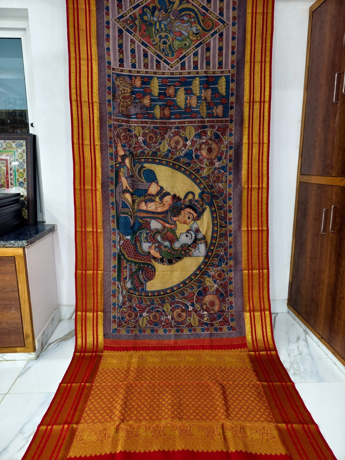 Kanchipuram Kalamkari pattu Sarees story theme