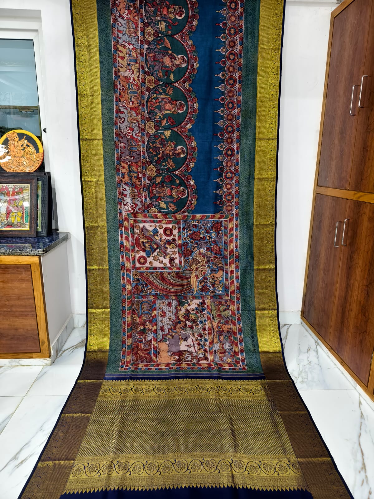 Kanchipuram Kalamkari pattu Sarees story theme