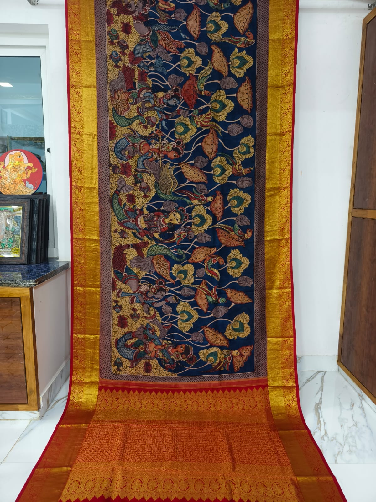Kanchipuram Kalamkari pattu Sarees story theme