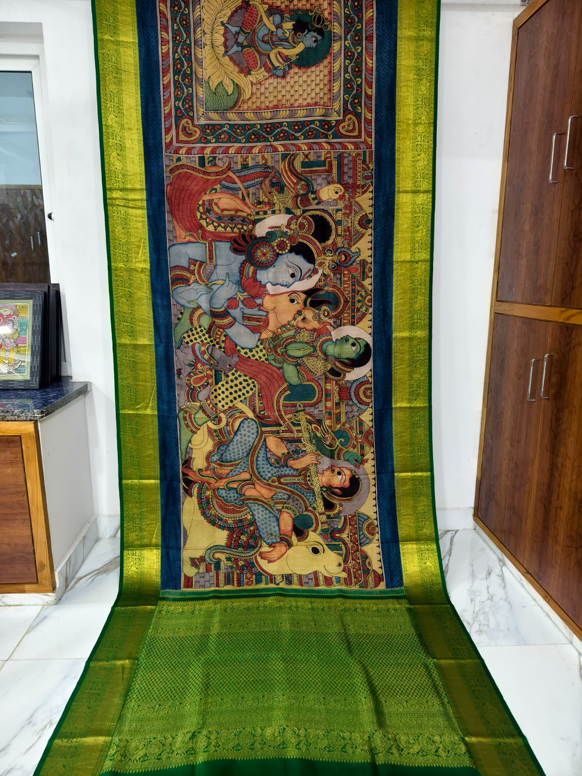 Kanchipuram Kalamkari pattu Sarees story theme