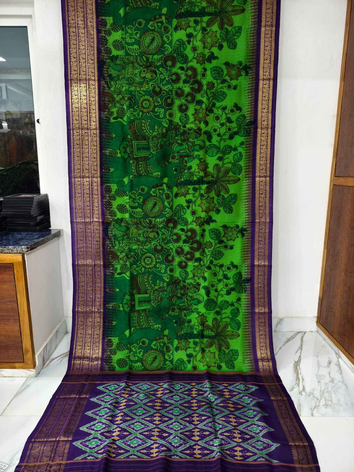 Pure pochampally ikat silk sarees