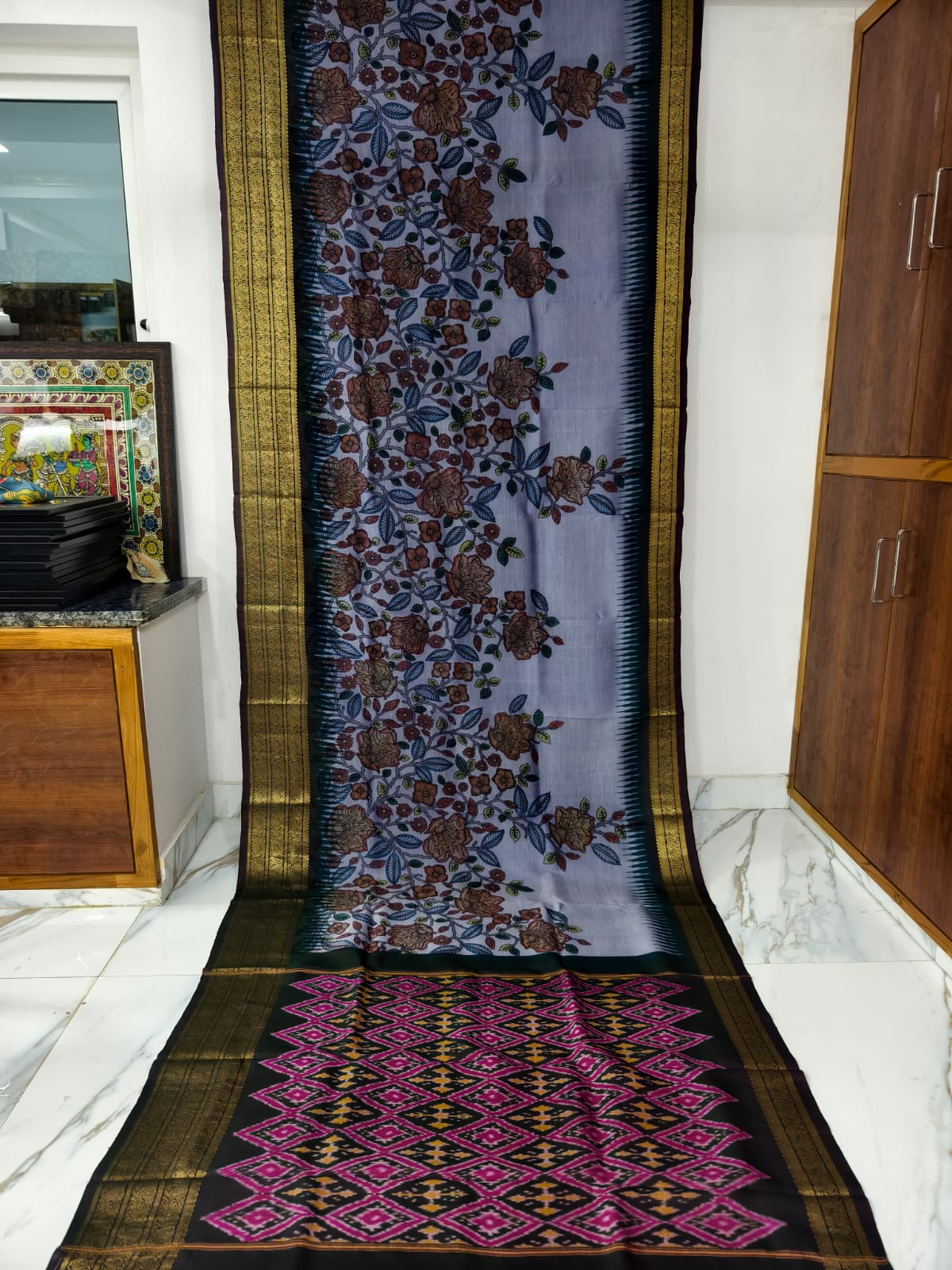Pure pochampally ikat silk sarees