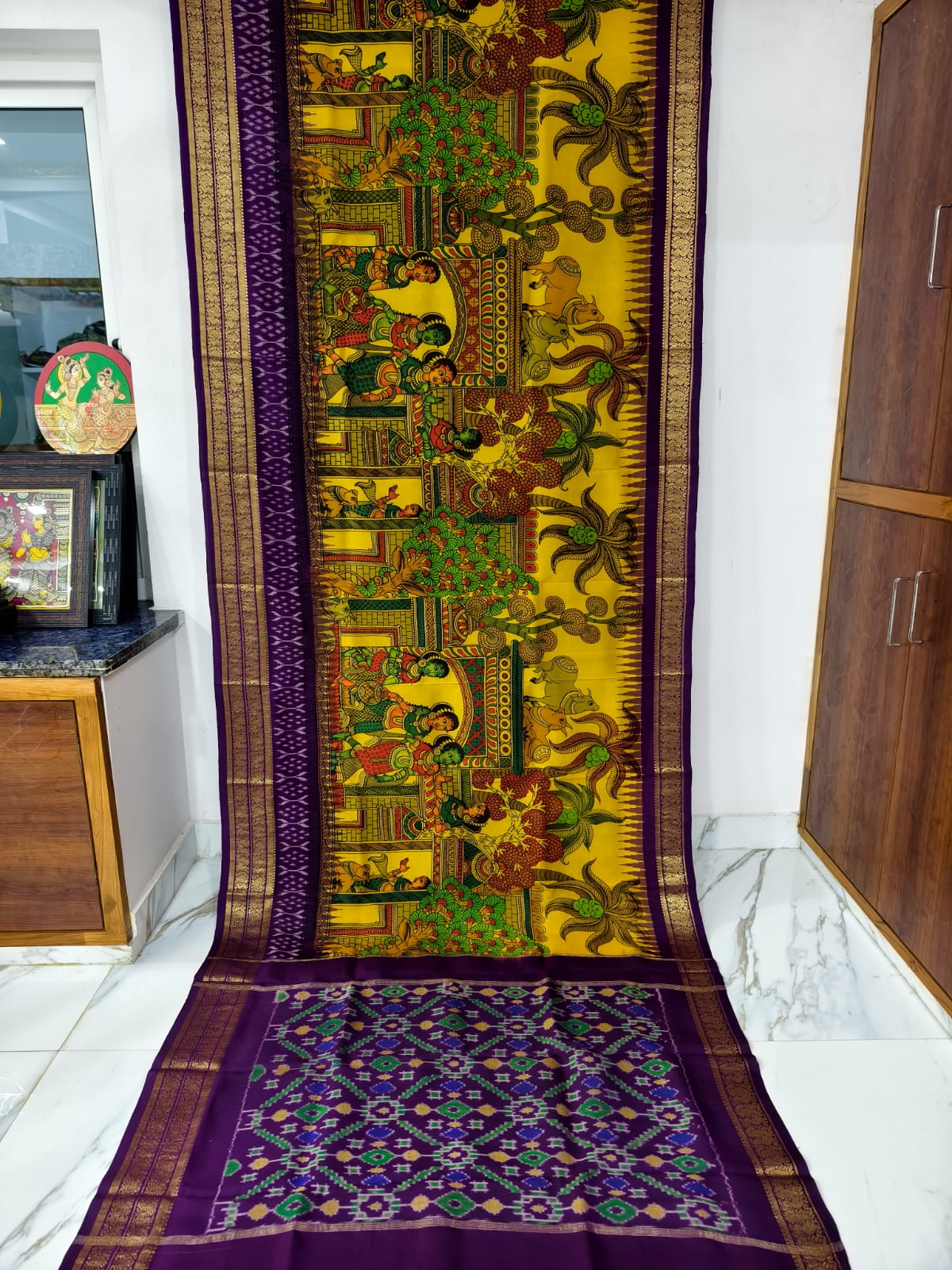 Pure pochampally ikat silk sarees