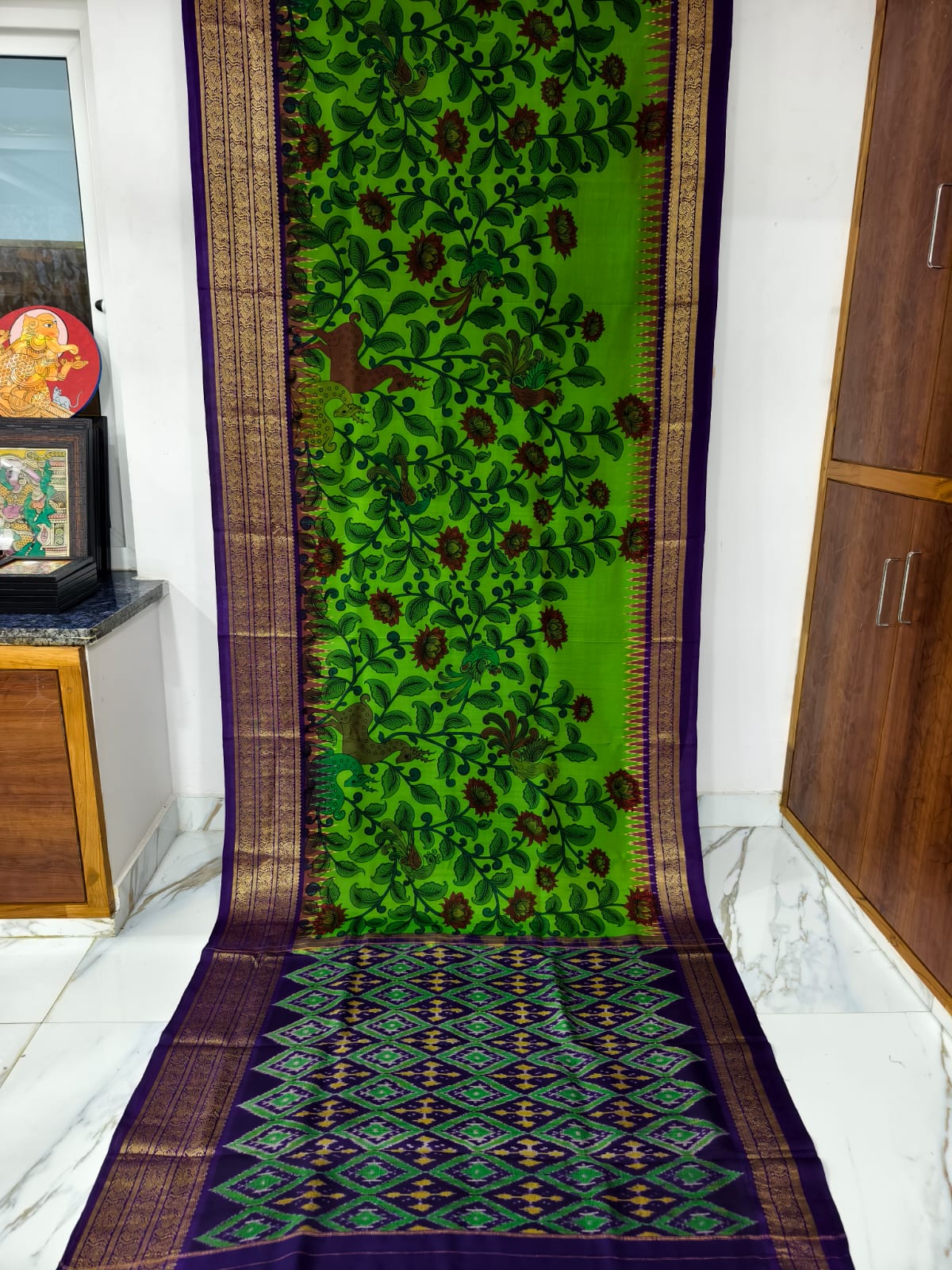 Pure pochampally ikat silk sarees