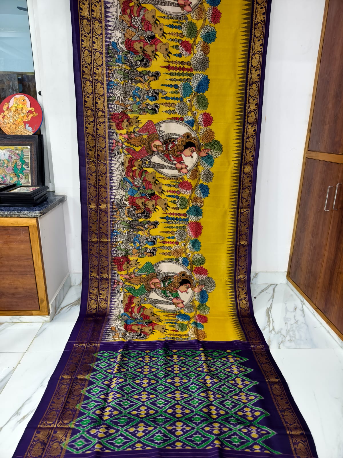Pure pochampally ikat silk sarees