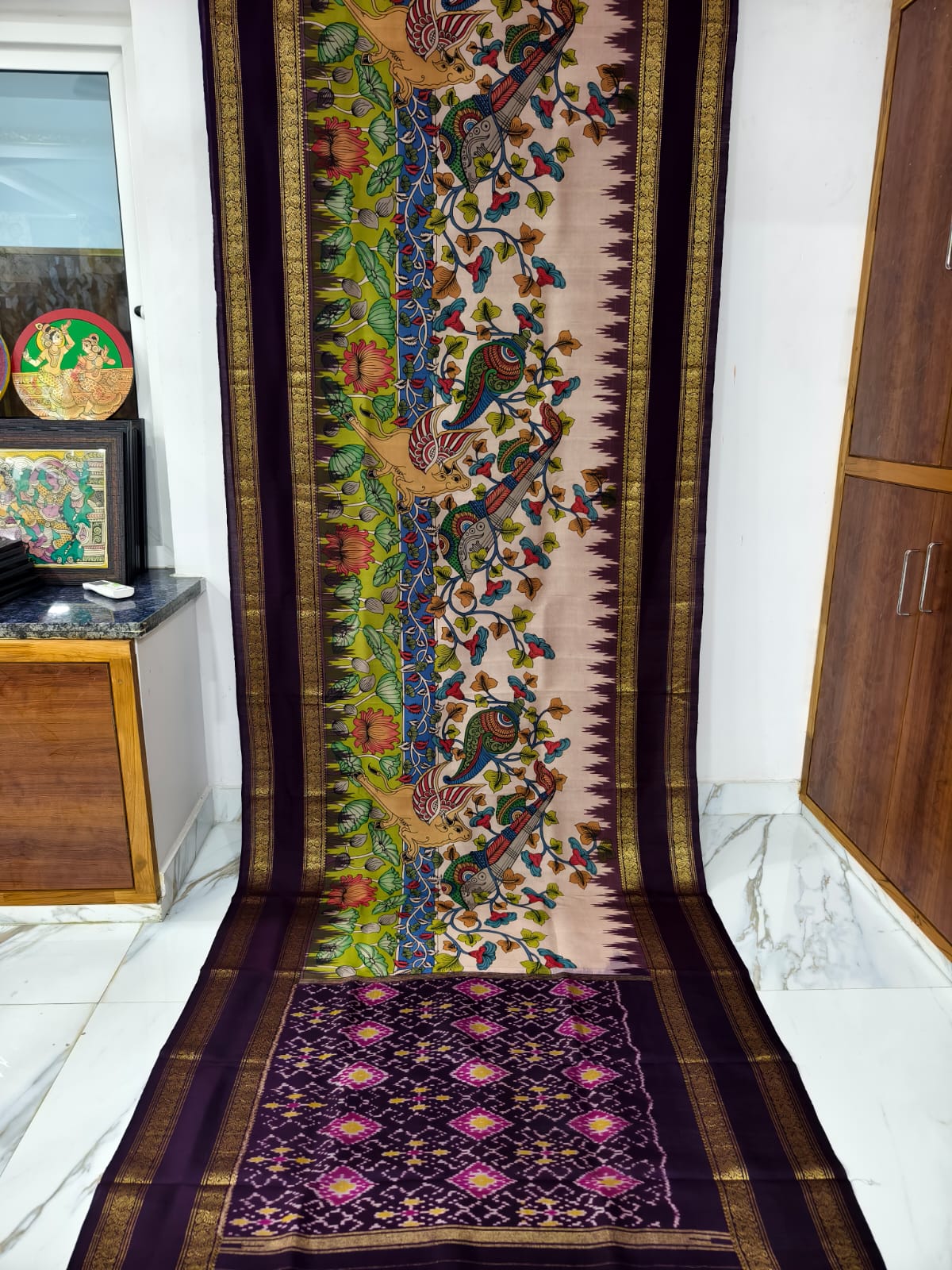 Pure pochampally ikat silk sarees