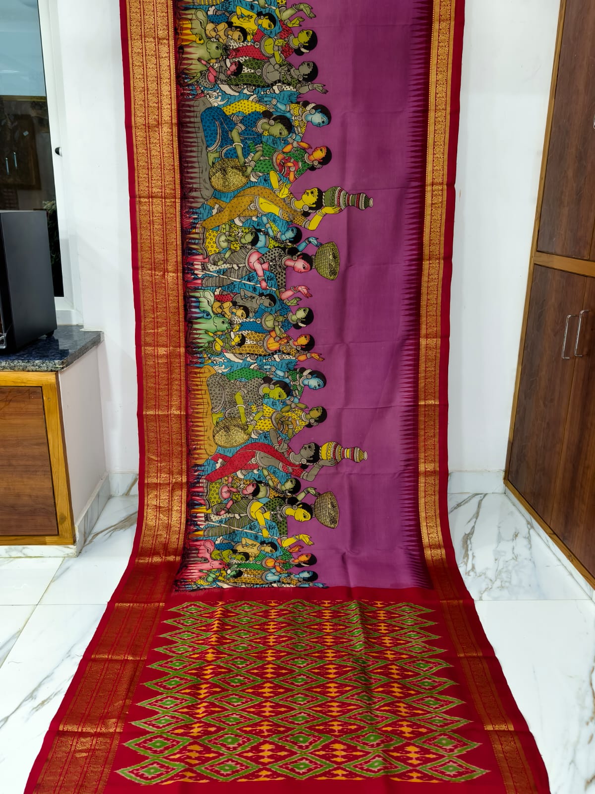 Pure pochampally ikat silk sarees
