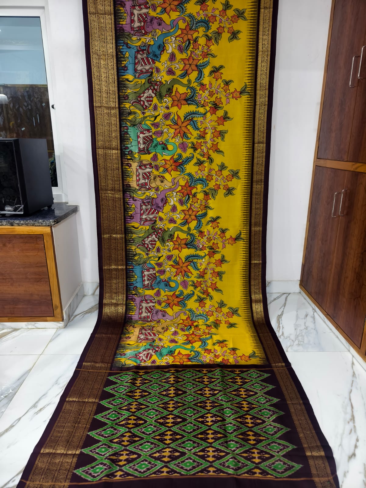 Pure pochampally ikat silk sarees