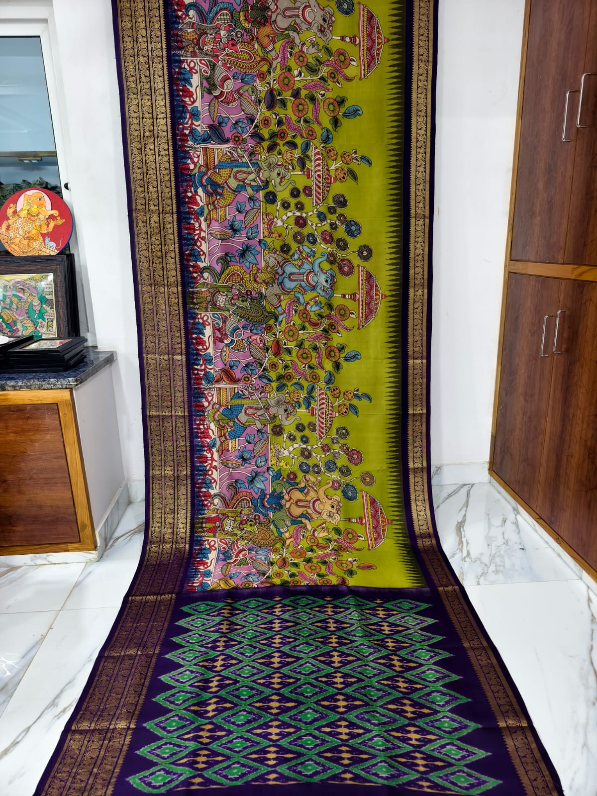 Pure pochampally ikat silk sarees
