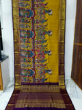 Kanchipuram kalamkari pure silk sarees