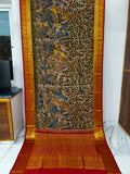 Kanchipuram kalamkari pure silk sarees
