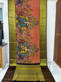 Kanchipuram kalamkari pure silk sarees